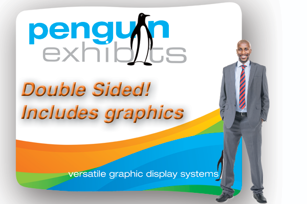 Double-sided ZipTube Display S-Shaped including graphics