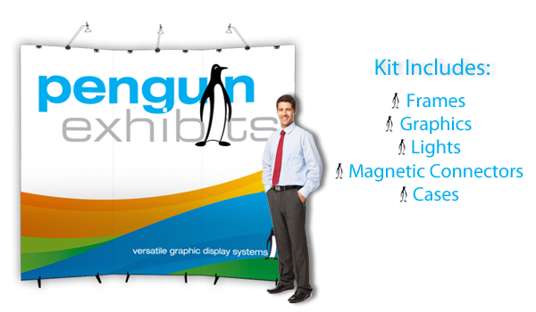 8' Penguin Mural Kit With Hardware and Graphics