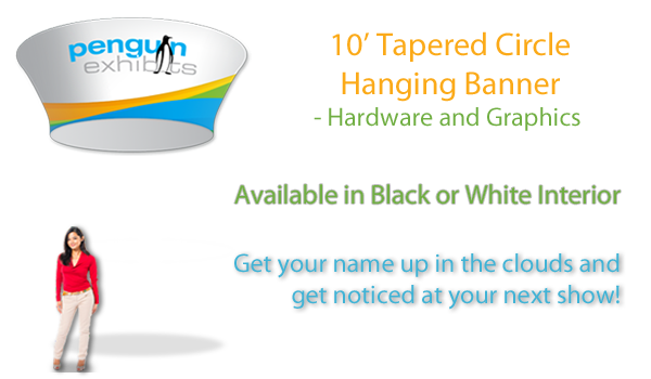 10ft Tapered Circle Cloud Cover Hardware and Graphics White