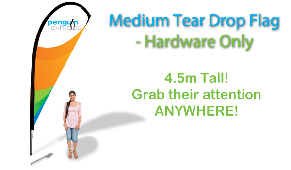 Medium Tear Drop Flag - Hardware Only