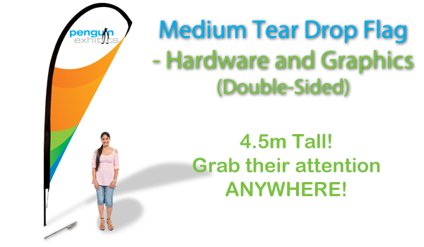 Medium Tear Drop Flag - Hardware and Graphics (double-side)