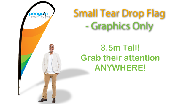 Small Tear Drop Flag - Graphics (single-side)