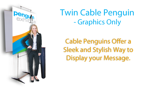 Twin Graphic Cable Penguin 39.4