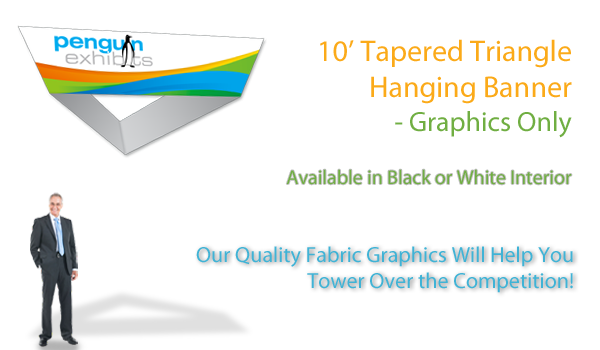 10ft Tapered Triangle Cloud Cover Graphics Black