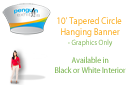 10ft Tapered Circle Cloud Cover Graphics White