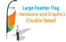 Large Feather Flag - Hardware and Graphics (double-side)