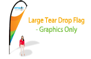 Large Tear Drop Flag - Graphics Only (single-side)