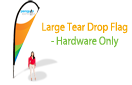 Large Tear Drop Flag - Hardware Only