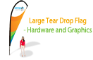 Large Tear Drop Flag - Hardware and Graphics (single-side)