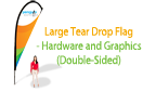 Large Tear Drop Flag - Hardware and Graphics (double-side)