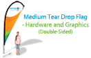 Medium Tear Drop Flag - Hardware and Graphics (double-side)