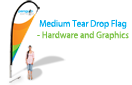 Medium Tear Drop Flag - Hardware and Graphics (single-side)