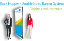 Rock Hopper Double-Sided Roll-Up Banner Stand - Hardware and Graphics