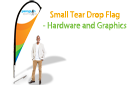 Small Tear Drop Flag - Hardware and Graphics (single-side)