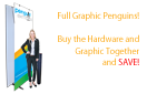 Twin Graphic Penguin 80 - 86.25" X 31.5" Hardware and Graphics