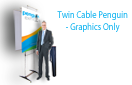 Twin Graphic Cable Penguin 35.5" X 86.25" Graphics Only