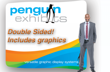 Double-sided ZipTube Display S-Shaped including graphics