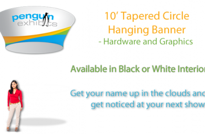 10ft Tapered Circle Cloud Cover Hardware and Graphics White