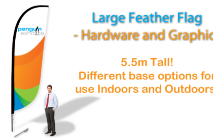 Large Feather Flag - Hardware and Graphics (single-side)