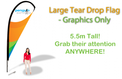 Large Tear Drop Flag - Graphics Only (single-side)