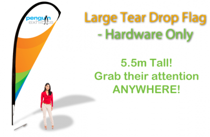 Large Tear Drop Flag - Hardware Only