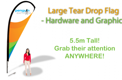 Large Tear Drop Flag - Hardware and Graphics (single-side)