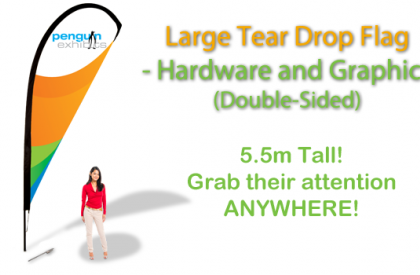 Large Tear Drop Flag - Hardware and Graphics (double-side)