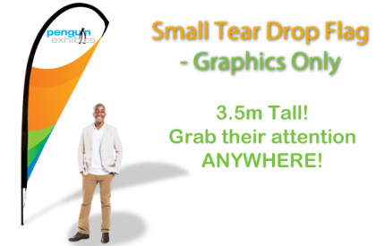 Small Tear Drop Flag - Graphics (single-side)