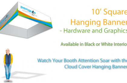 10ft Square Cloud Cover - Hardware and Graphics (black interior)