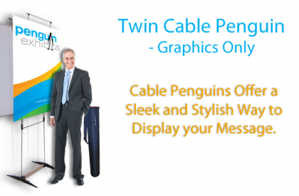 Twin Graphic Cable Penguin 35.5" X 86.25" Graphics Only